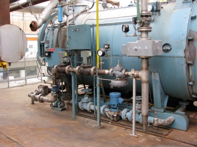 image of 250 horsepower Cleaver-Brooks boiler operating at Topgro Greenhouse